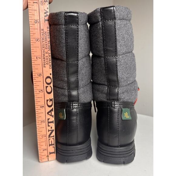Ralph Lauren Quinlyn Lace Up Rain Snow Boots Womens 7.5 Gorpcore Apres Ski - Picture 6 of 15